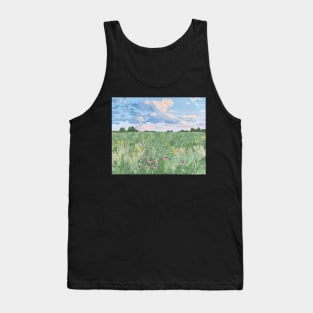 Cotton Sky Flower Field Tank Top